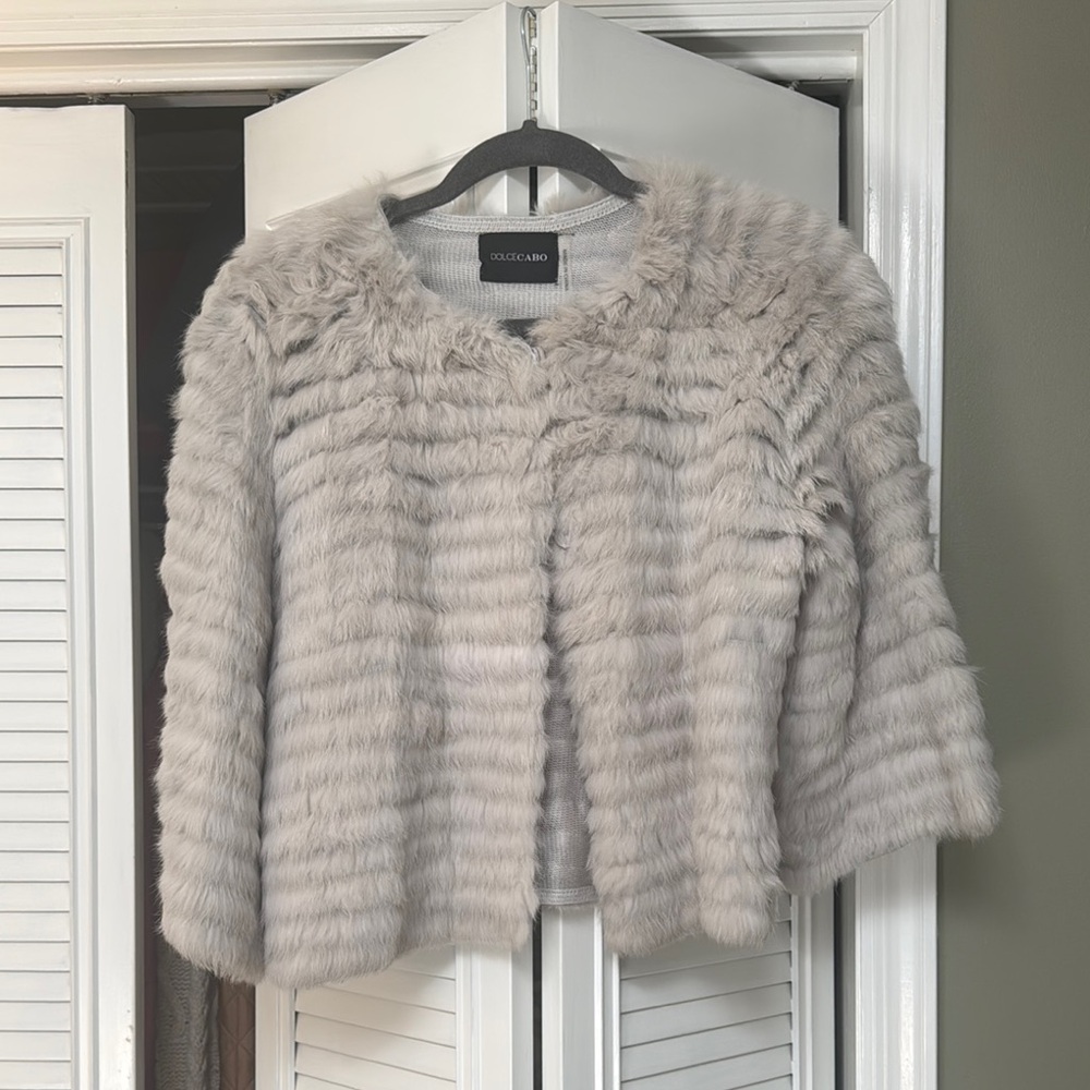 Dolce Cabo Soft Gray Teddy Jacket